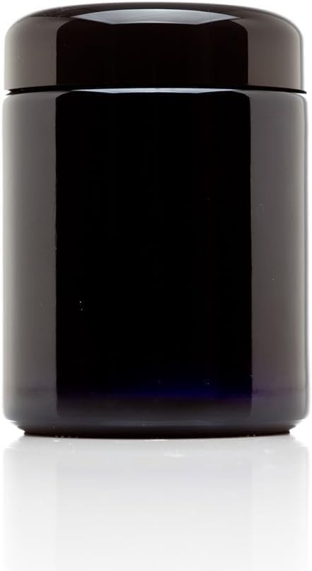 Classic Airtight Ultraviolet Glass Jar 250  ML (8.3 fl oz) Pack 6 Smell Proof,