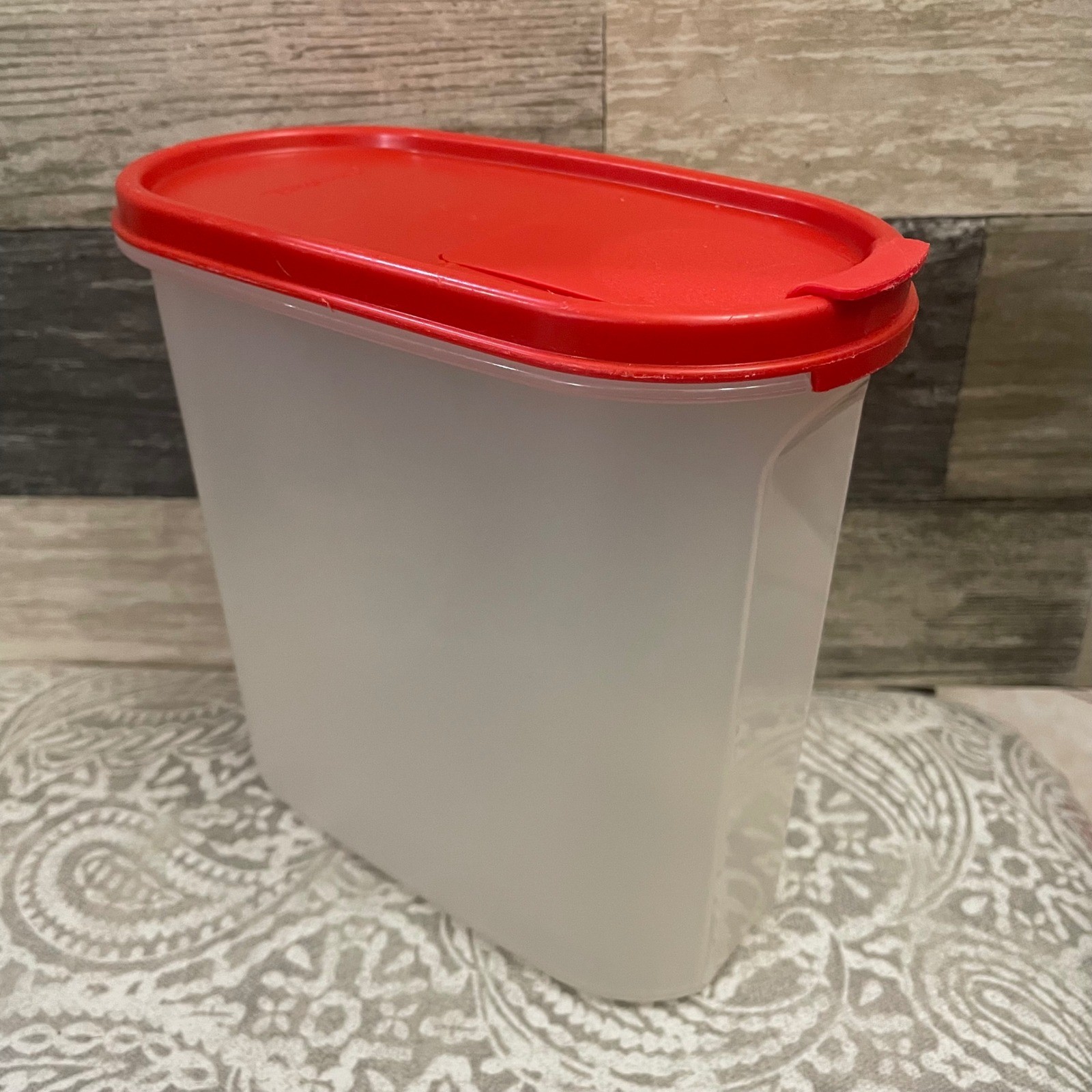 Tupperware modular mate #3 Container Red Lid Storage pour Dispenser 7 1/4 Cup