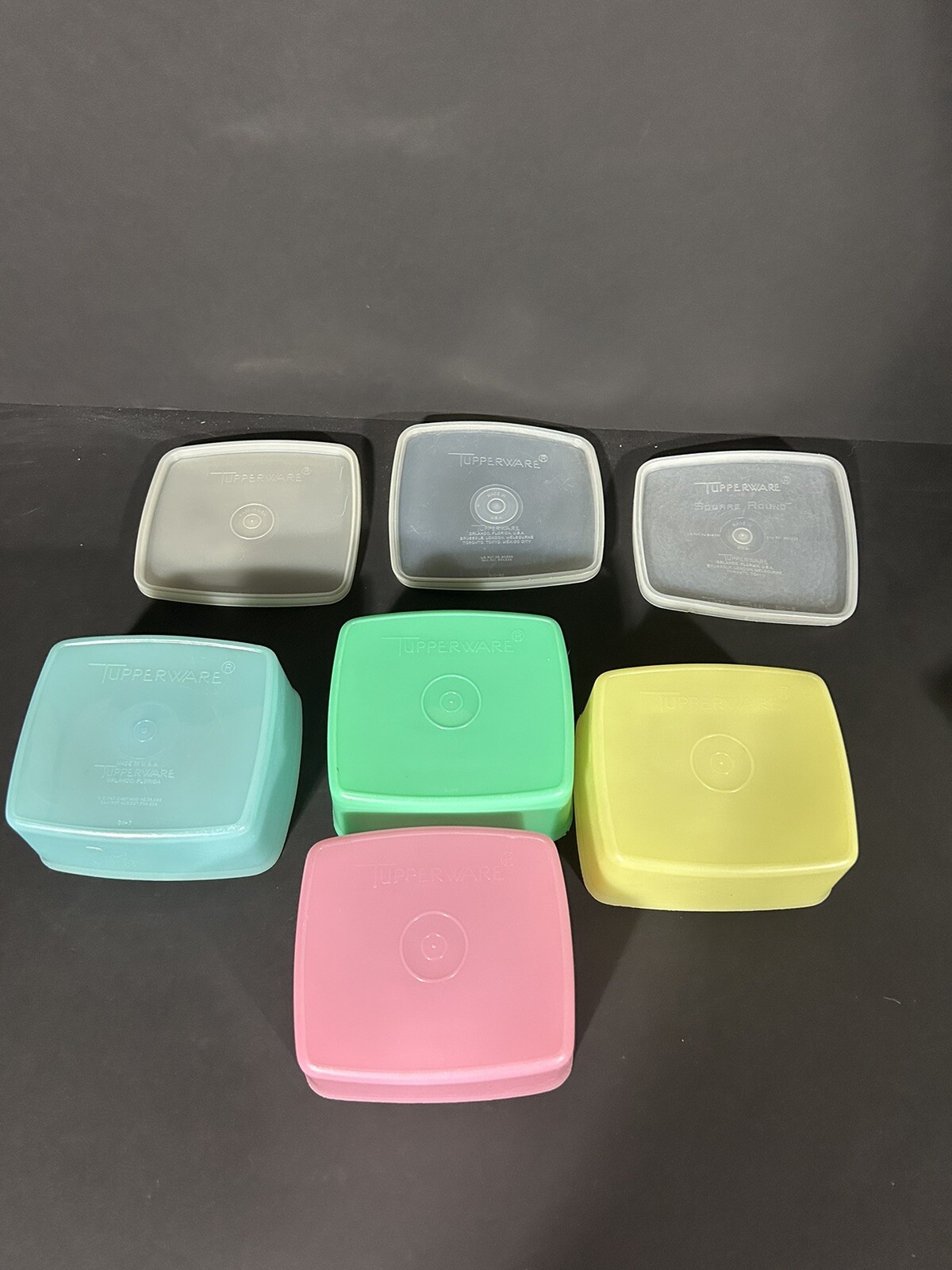 Vintage Small Old Stock TupperWare Pastel Freezer Containers 311-59