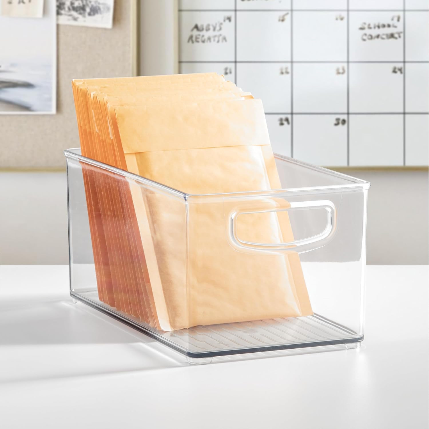 Stackable Clear Plastic Bin | Kitchen Organizers and Storage, for Fridge and Pan
