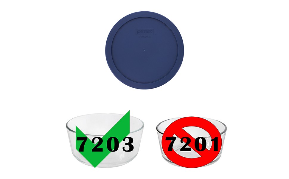 7402-PC Blue Plastic Cover for 6 & 7 Cup Round Dishes – Made in | BPA-Plastic |