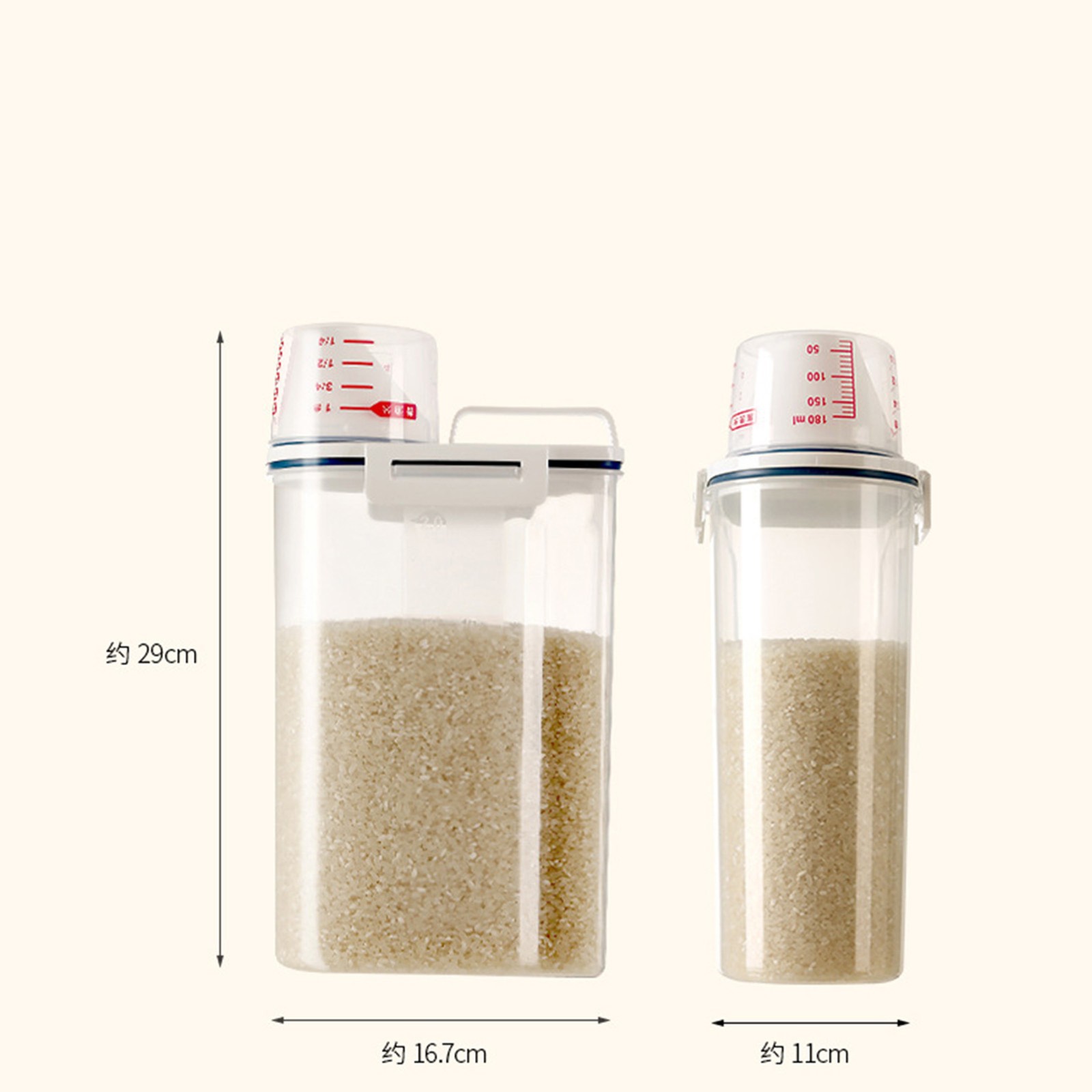 Rice Airtight Storage Container Cereal Containers Storage for Cereal Flour Rice