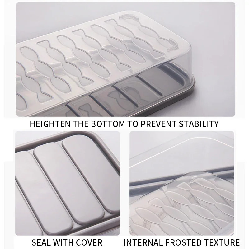 Box Food Storage Container Stackable Food Saver Box with Lid Square Plastic