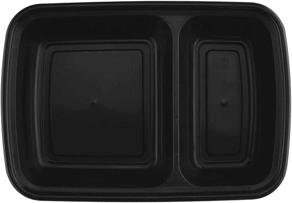 TIYA Food Containers – 32 Oz Bulk 150 Pack with Lids – Plastic Compartment To-Go
