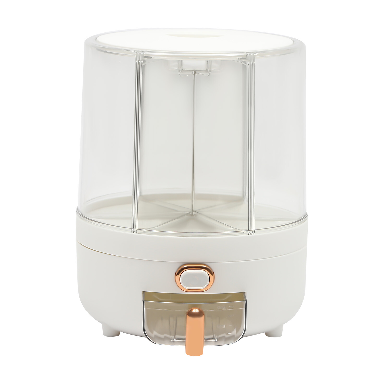 6in1 Rotating Dry Food Bucket Grain Rice Container Cereal Dispenser Storage Box