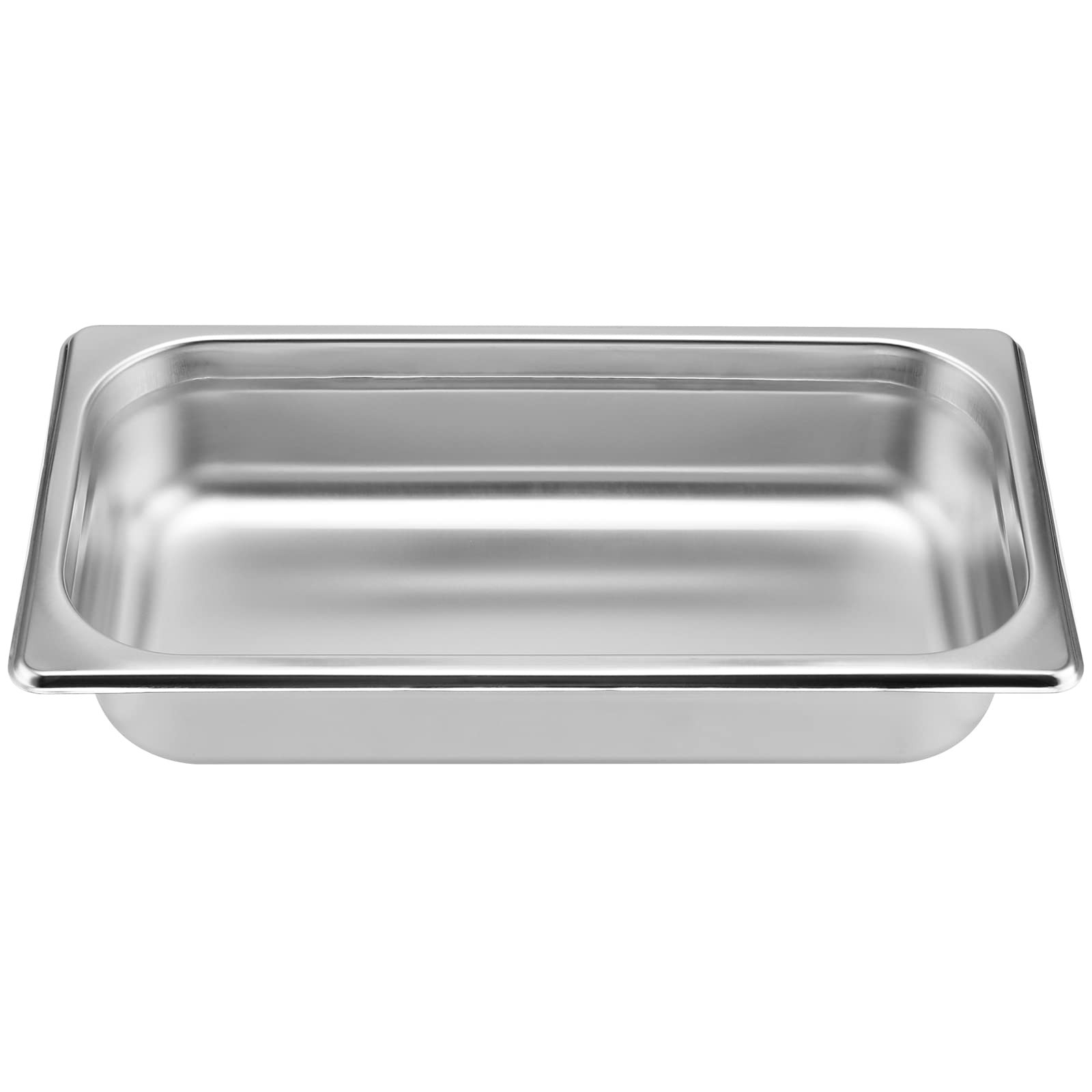 6 PCS 1/3 Size Steam Pan Commercial Stainless Steel Table Restaurant Silver