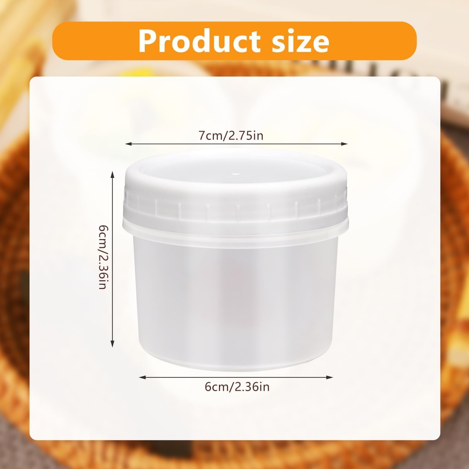 24 Pack 5 Oz160 Ml Food Storage Jars With Screw Lids Reusable Small Refrigerat