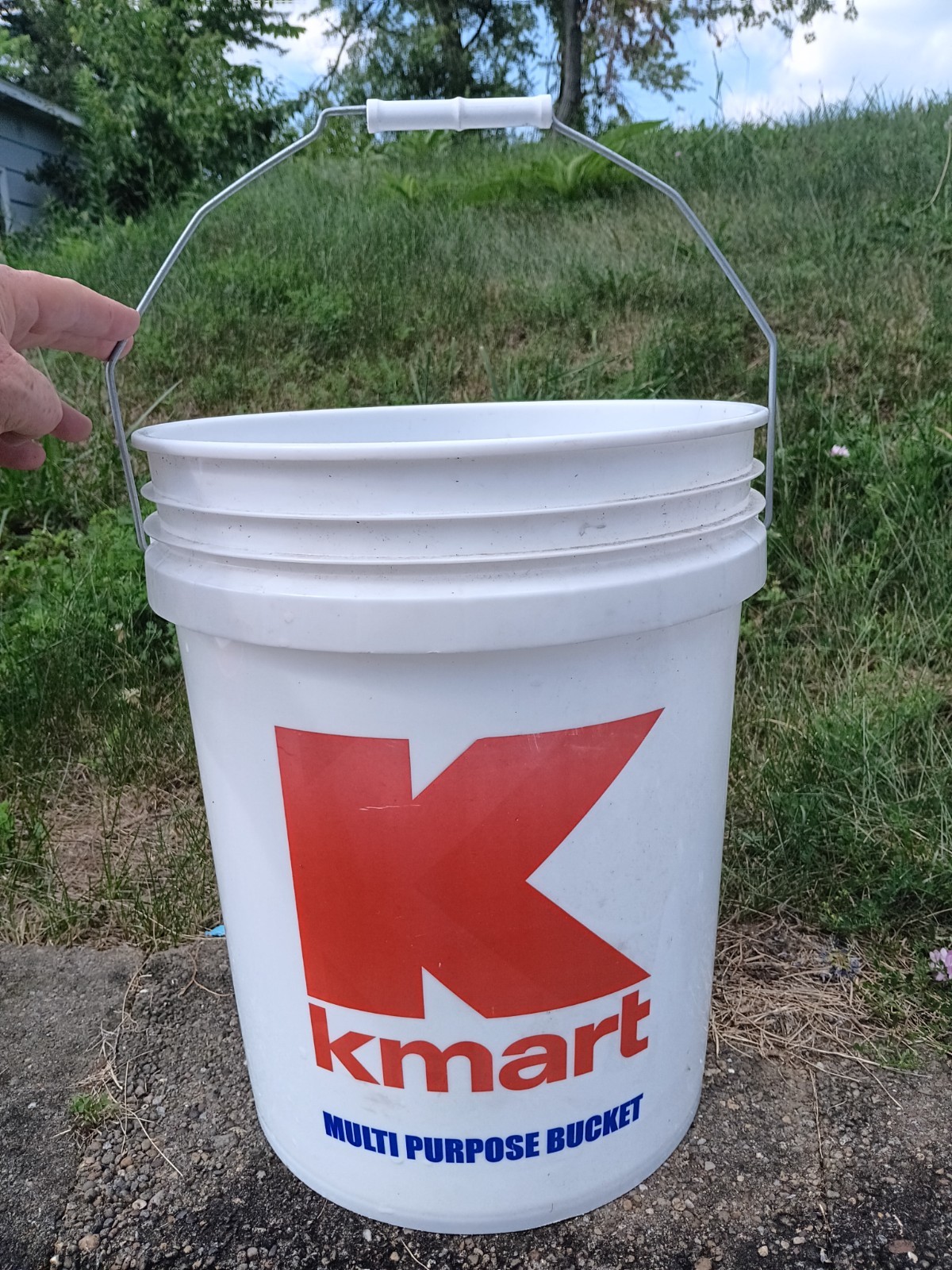 RARE K MART 5 Gallon Bucket Vintage Multi Purpose Department Store Blue Light