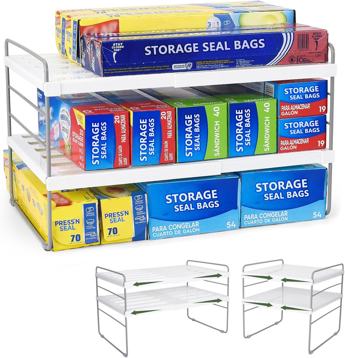 Pantry Organization and Storage for Kitchen – Expandable Kitchen Wrap Box Organi