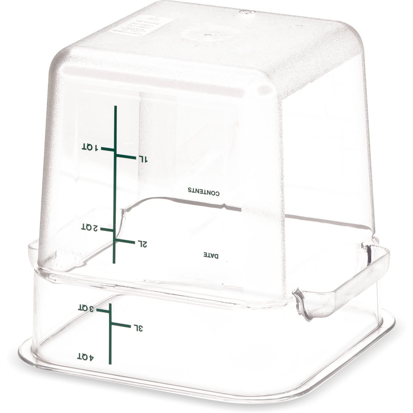 Carlisle FoodService Products Squares Square Food 4 Quart Container, Clear