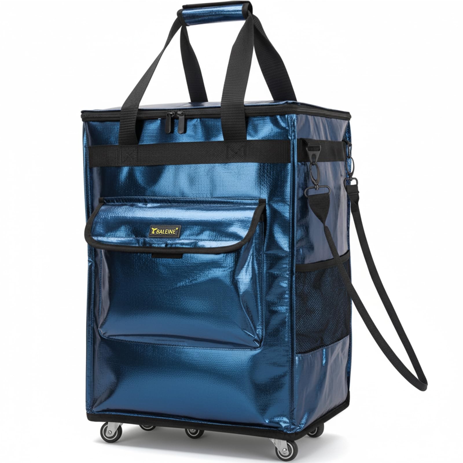 Baleine Reusable Grocery Bags On Wheels Rolling Tote Bag Shopping Trolley Large