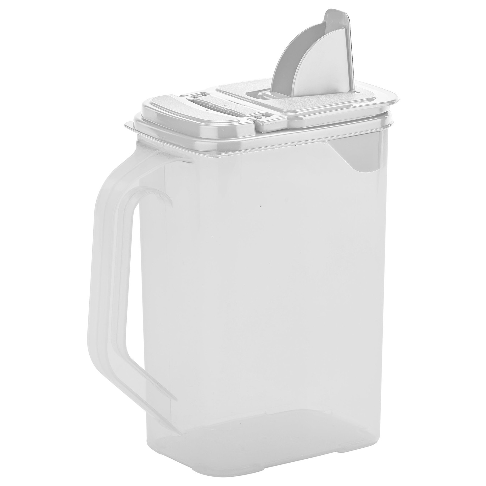 Buddeez Kitchen Pantry Container – Easy Grip Handle for Mess 4 QT, White Lid