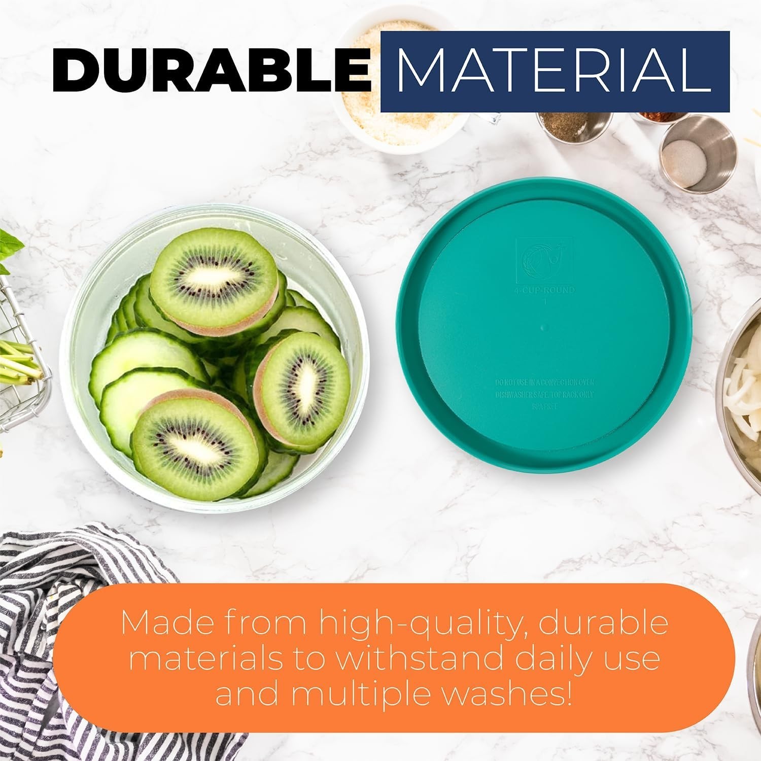 Replacement Lids for Pyrex Containers Round Food Storage BPA-Free Leak Proof