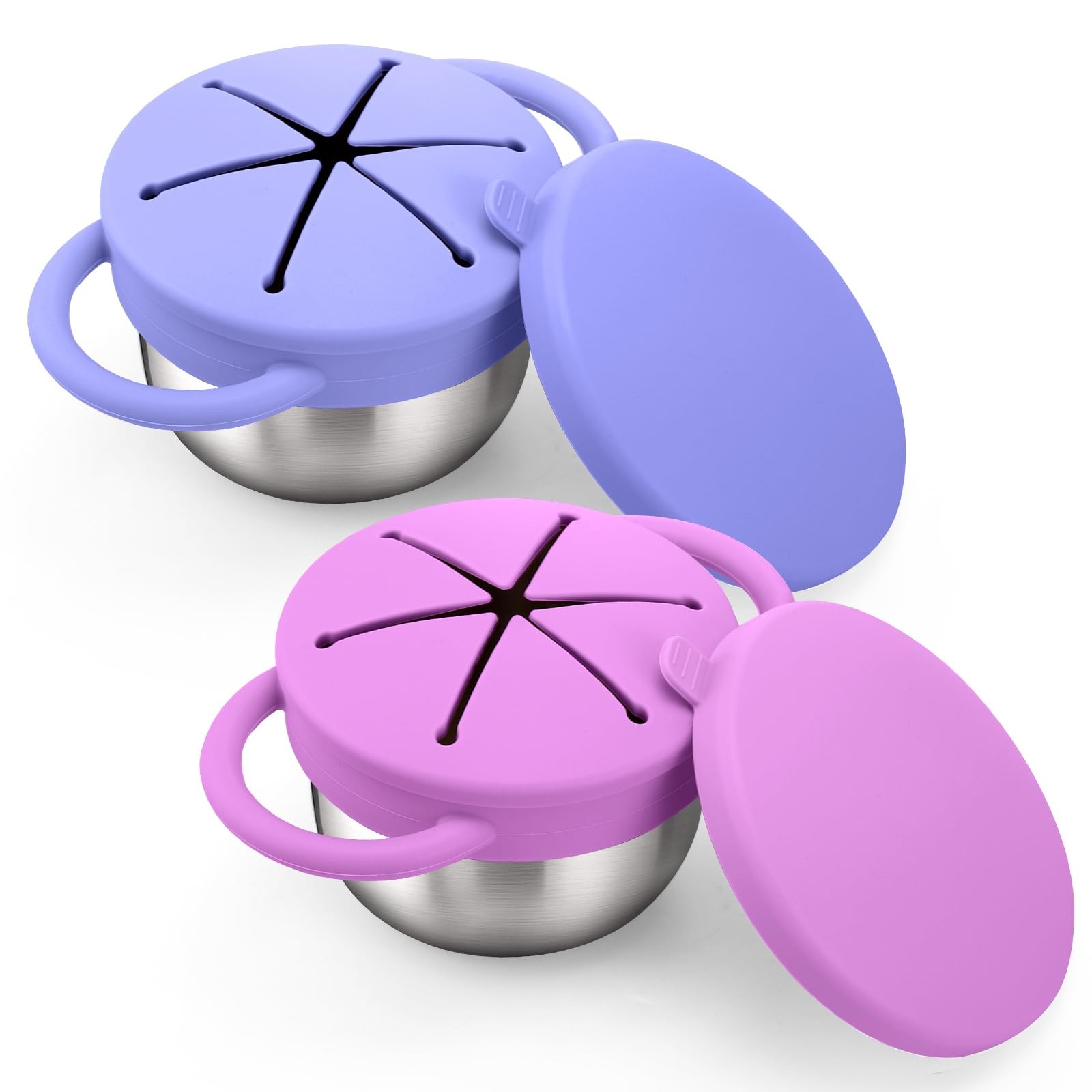 BUSOHA 2 Pack 3.4 inches (L) x (W) x 2.4 (H), Blue + Purple