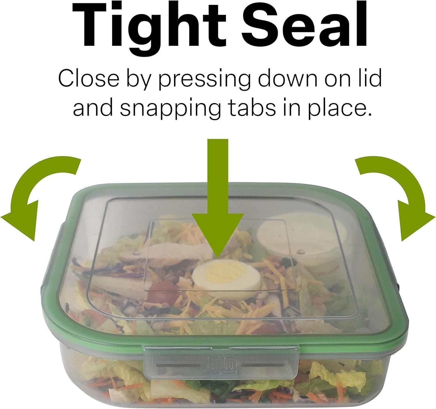Large To-Go Single Compartment Container 9″x 9″ x 2-1/2″ Reusable Microwave Safe