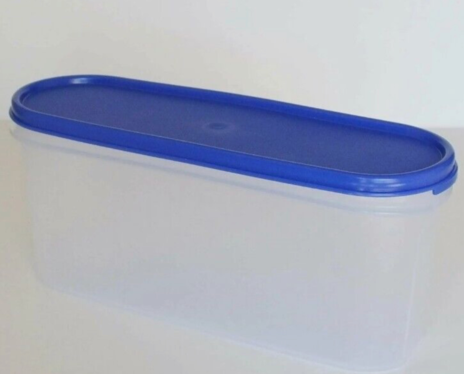 Tupperware Modular Mates 7 1/2 Cup Super Oval #2 Storage Clear w/ Blue Seal New