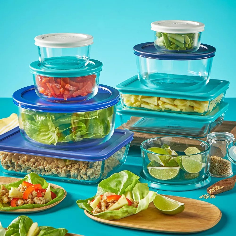 Pure Pyrex 18-piece Glass Food Storage Set