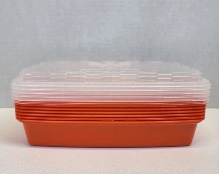 Whataburger 48 Oz. 7 Containers & Lids Reusable Microwave & Dishwasher Safe