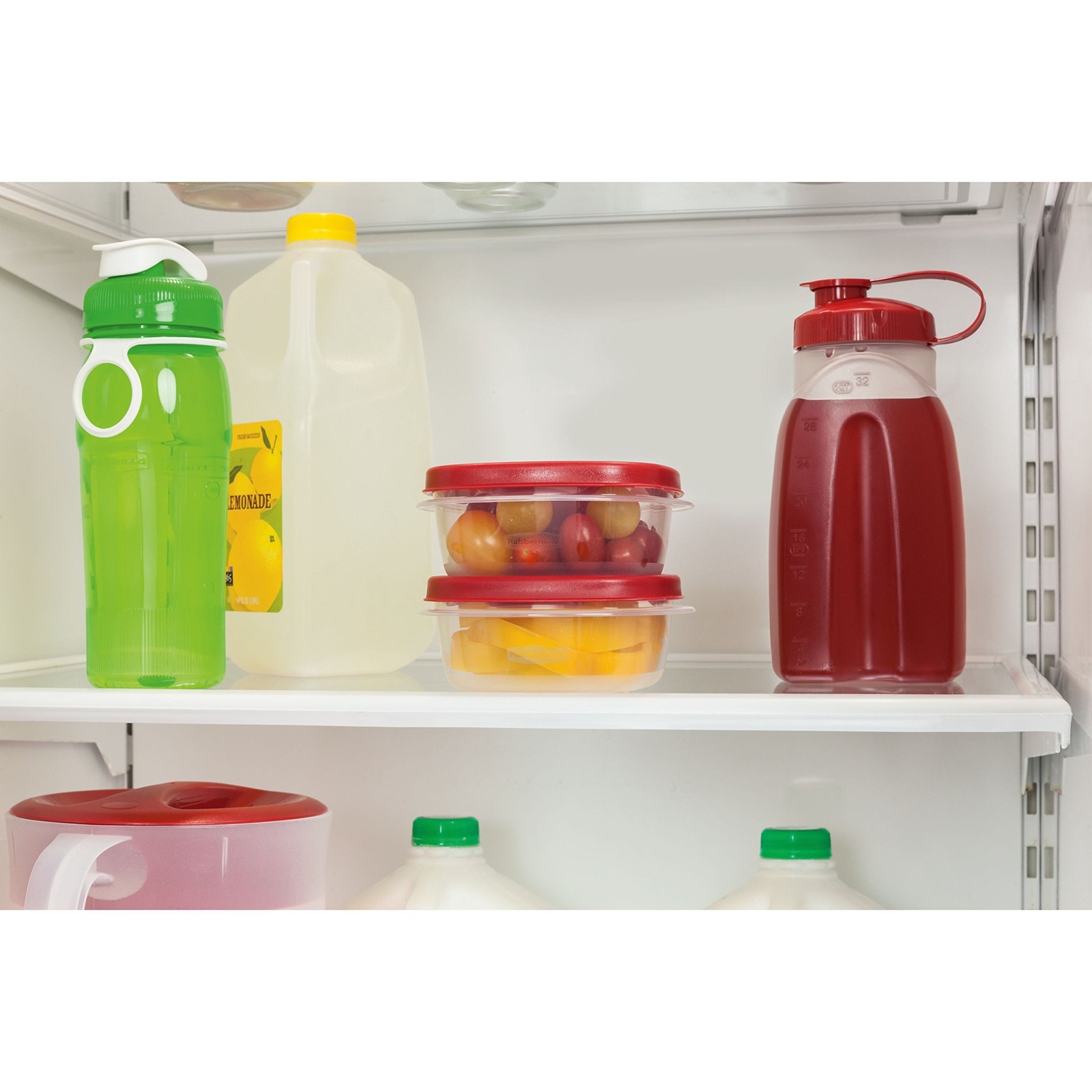 Rubbermaid Easy Find Lids Food Storage Containers, 1.25 Cup, Racer 2, Red