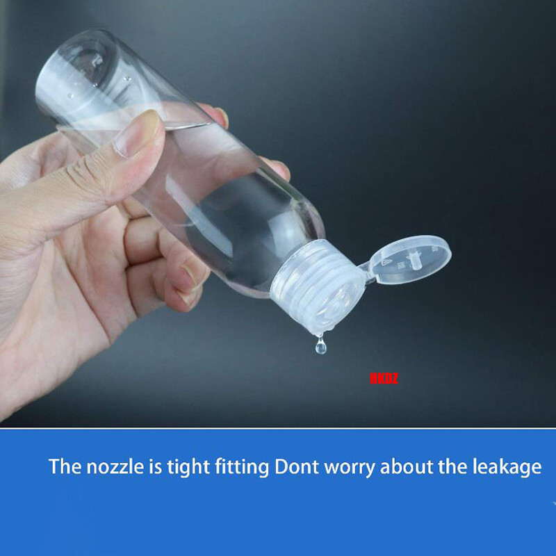 100ml/150/180/200/250ml Clear Round Plastic Bottles with Caps Science Laboratory