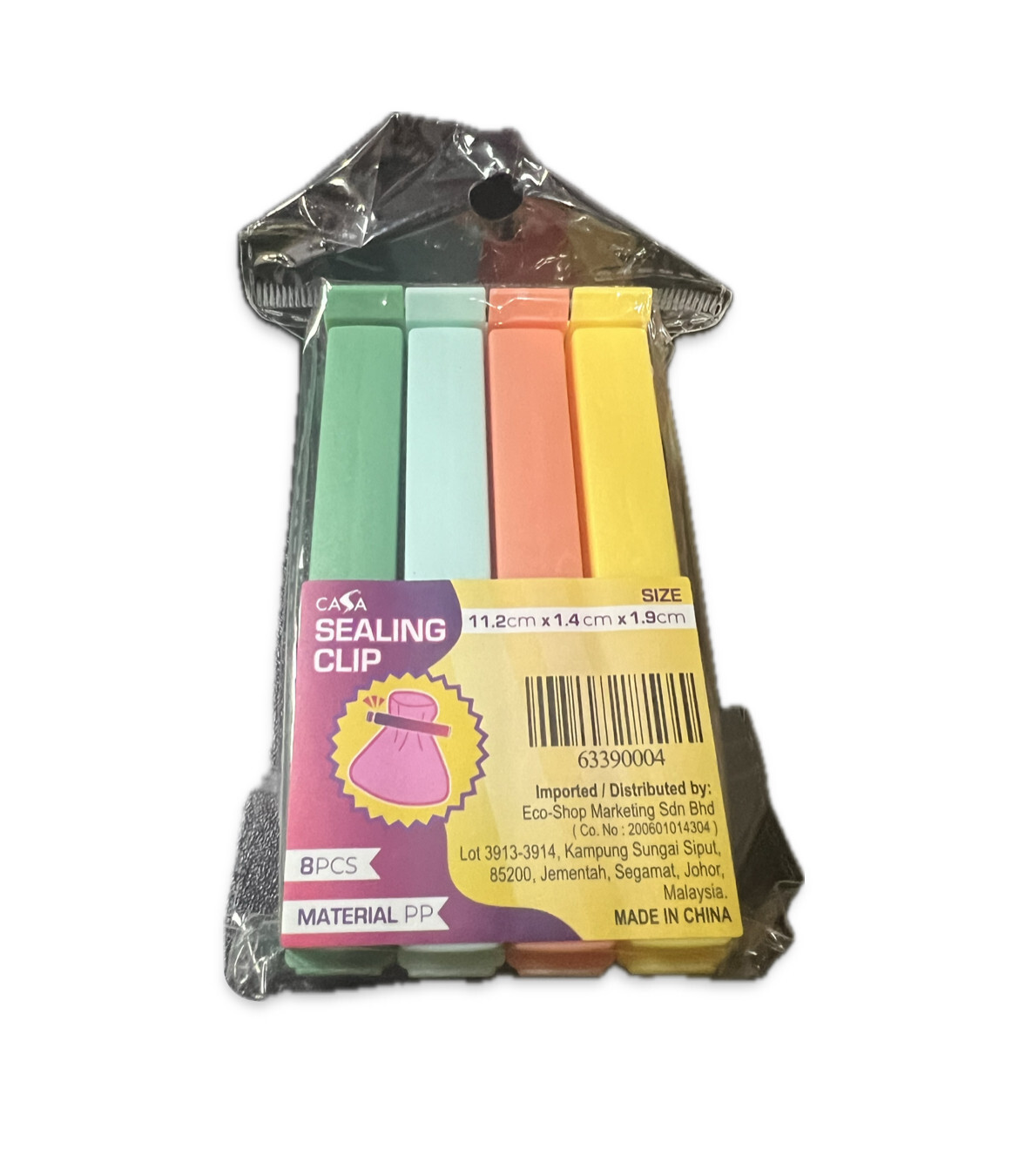 8PCS Kitchen Storage Food Snack 11cm Seal Bag Sealing Clip Sealer Clamp Plastic
