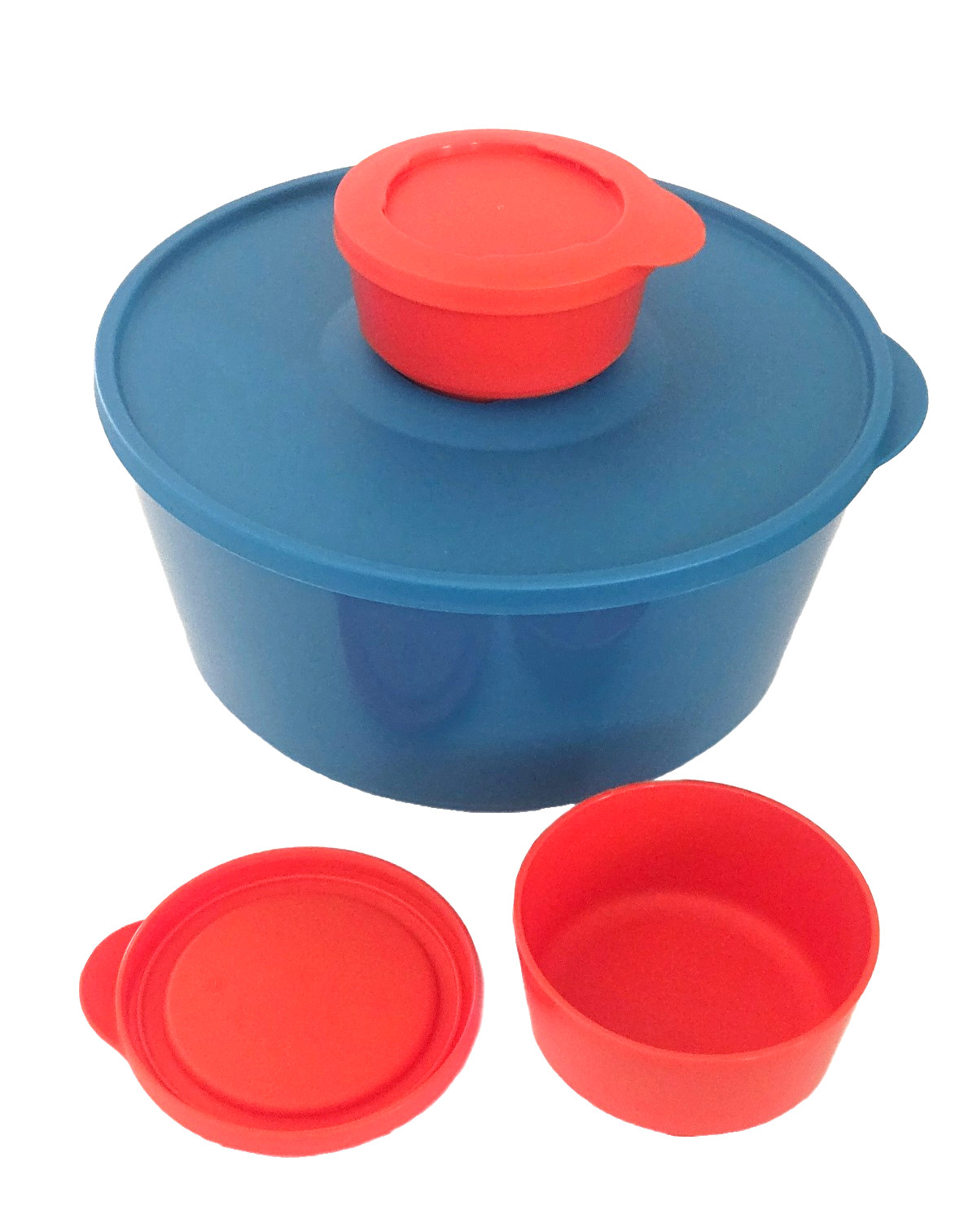 Tupperware Ilumina Interlocking Salad Stackable Bowl/Serving Set of 3 Bowls NEW