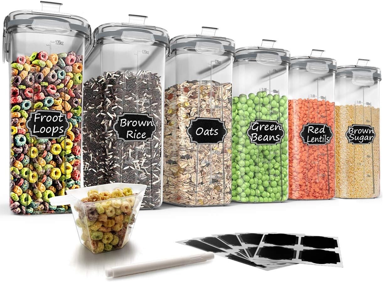 Wildone Storage Containers Set Large BPA Free Plastic Airtight Food Containers
