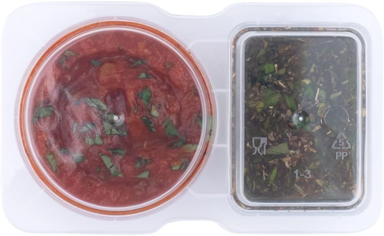 Futura 5 Ounce Snack Containers, 100 Microwavable Sauce Containers – 2 Compartme