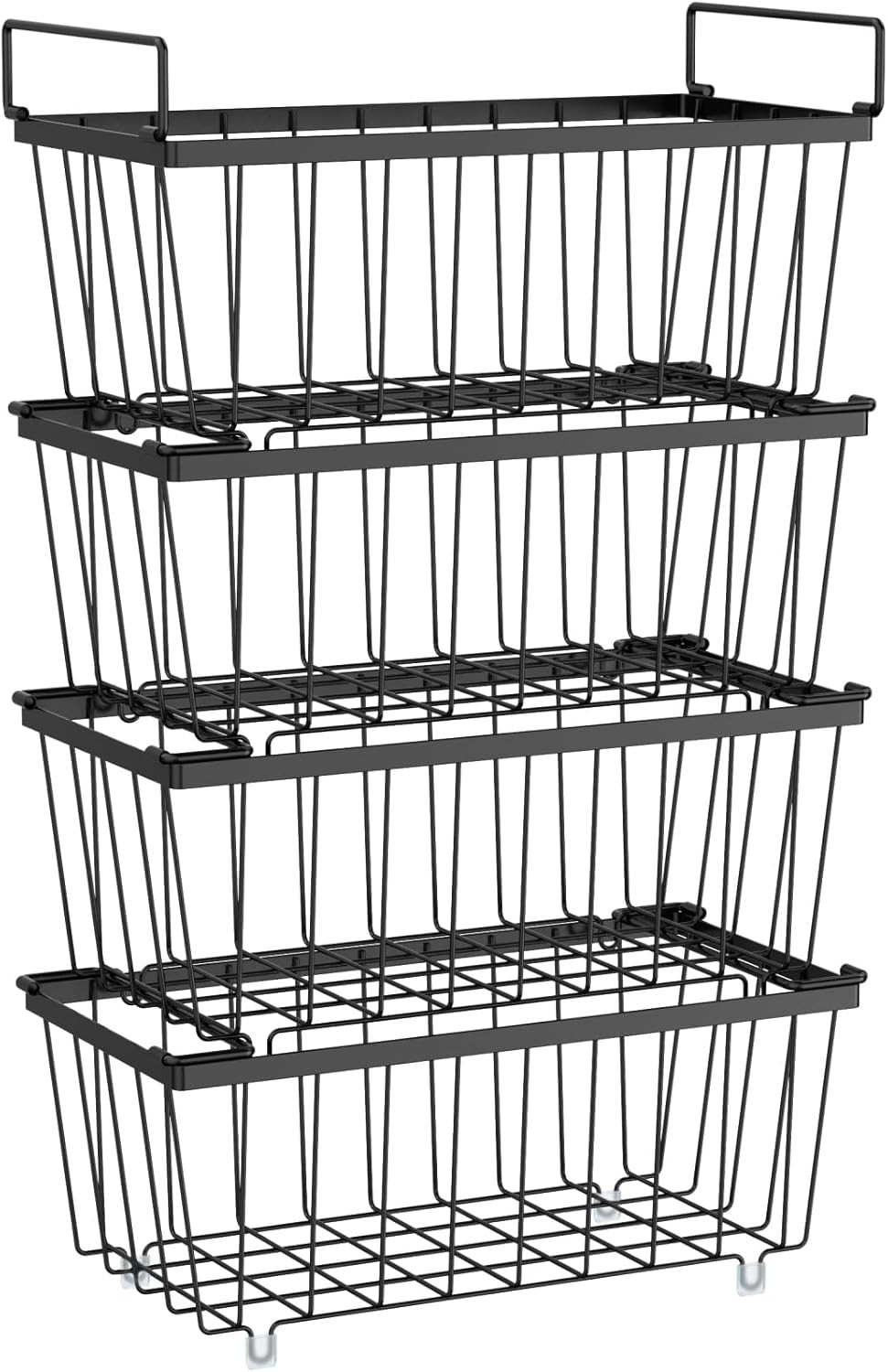 Ispecle Freezer Organizer Bins – Fits 7 Cu.Ft Chest Freezer, 4 Pack Stackable De