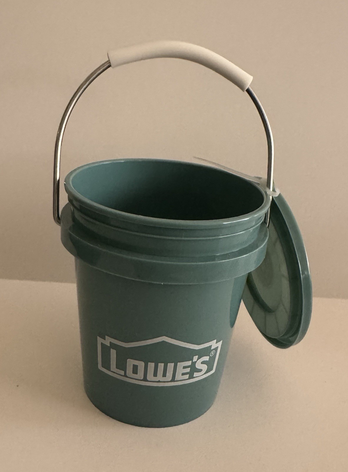 Lowes Mini Bucket Teal W/Lid BPA Free Viral Tik Tok Cute Storage Collectible NEW