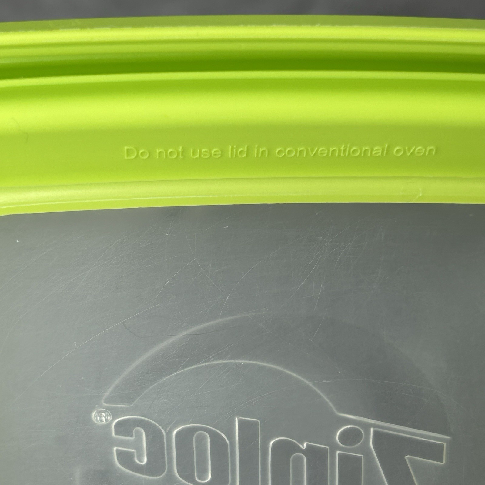 Ziploc Versa Glass Food Storage Container 32 oz w/ Lime Plastic Lid Italy RARE