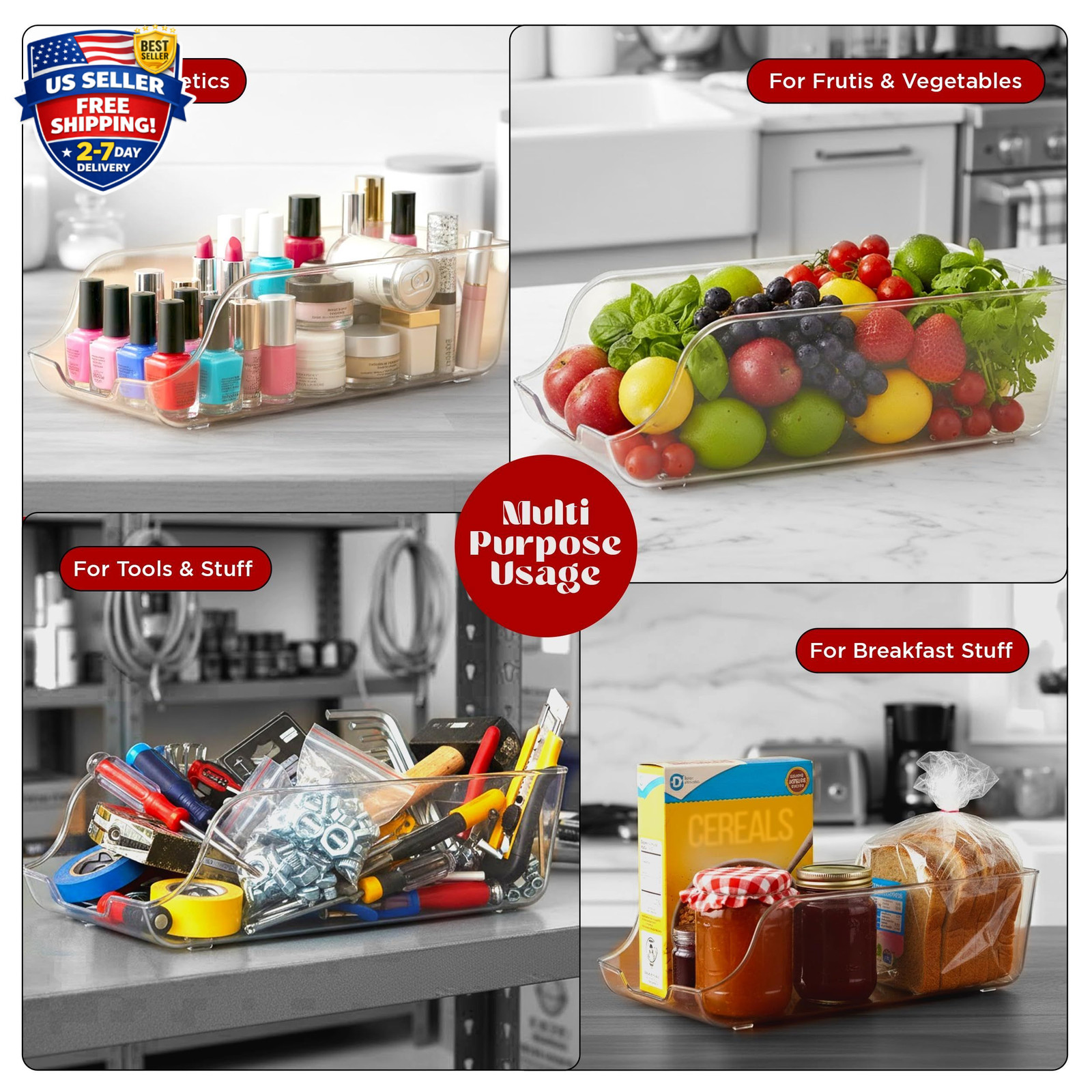 SODA CAN ORGANIZER AND DISPENSER Refrigerator Pantry Durable Storage Organizer