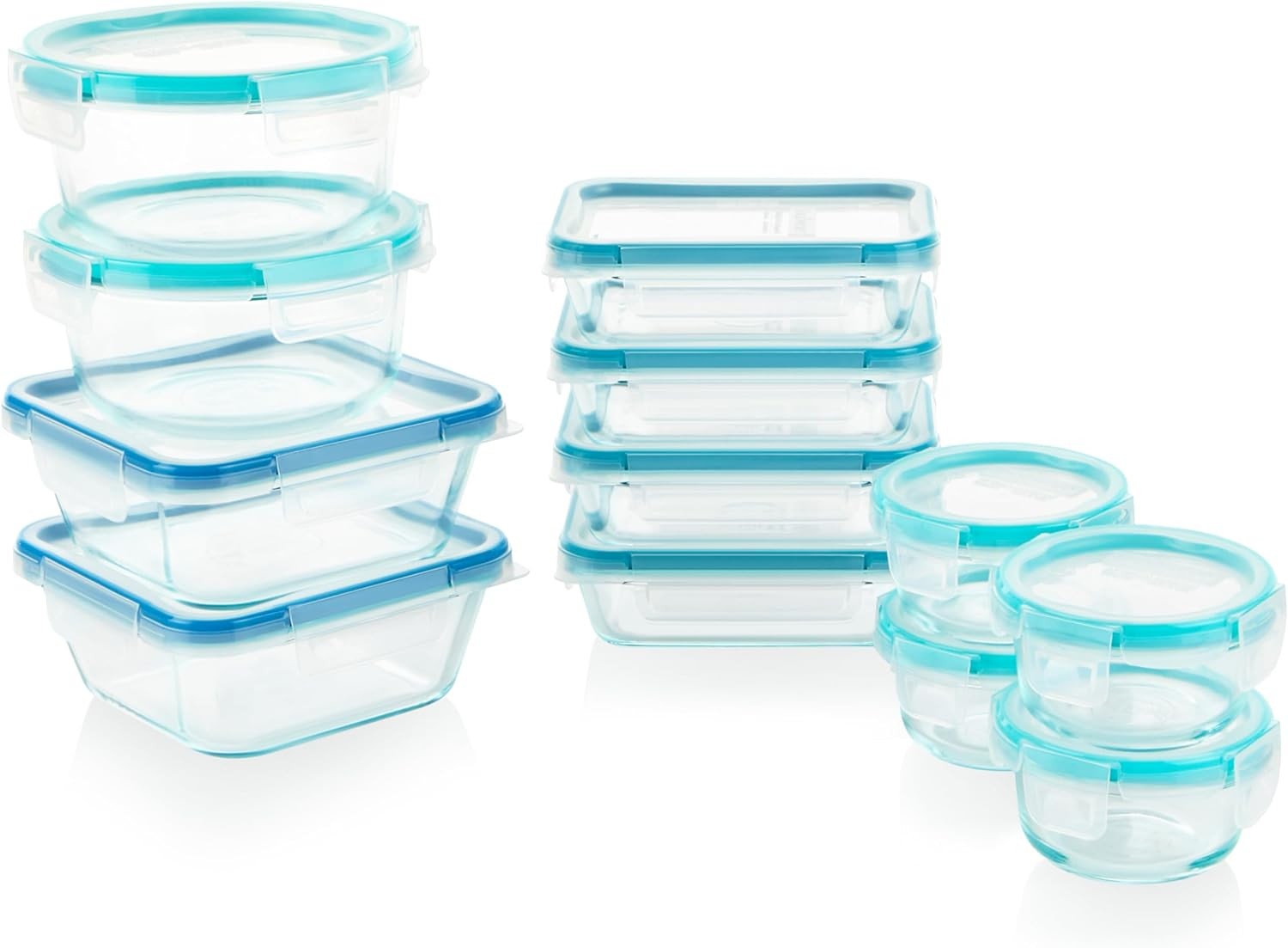 Glass Total Solutions (12-Pack) Food Storage Containers Set, (1, 2 & 4 Cup), …