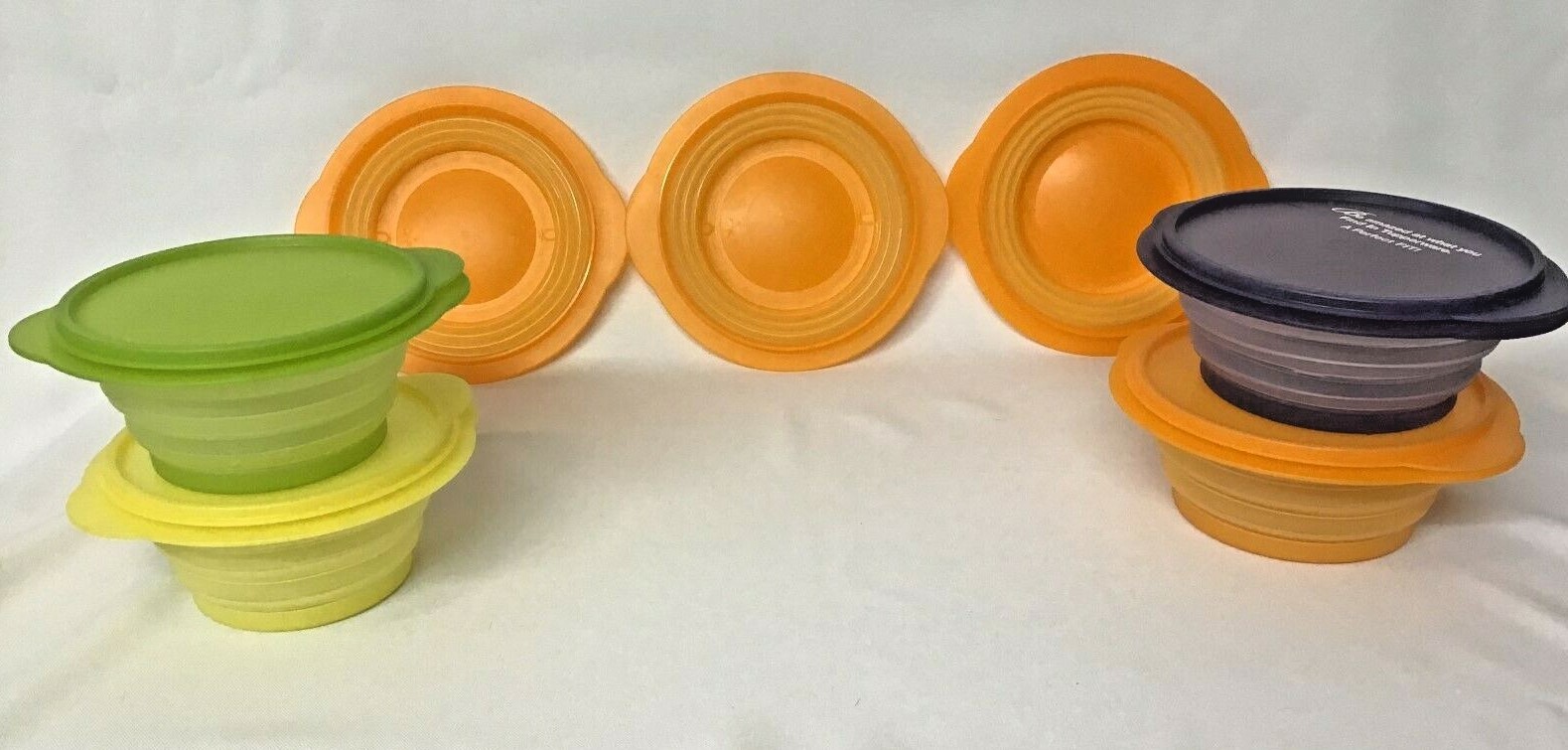 Tupperware Flat Out Collapsible Bowls 3 cup and 4 cup~various colors~U CHOOSE