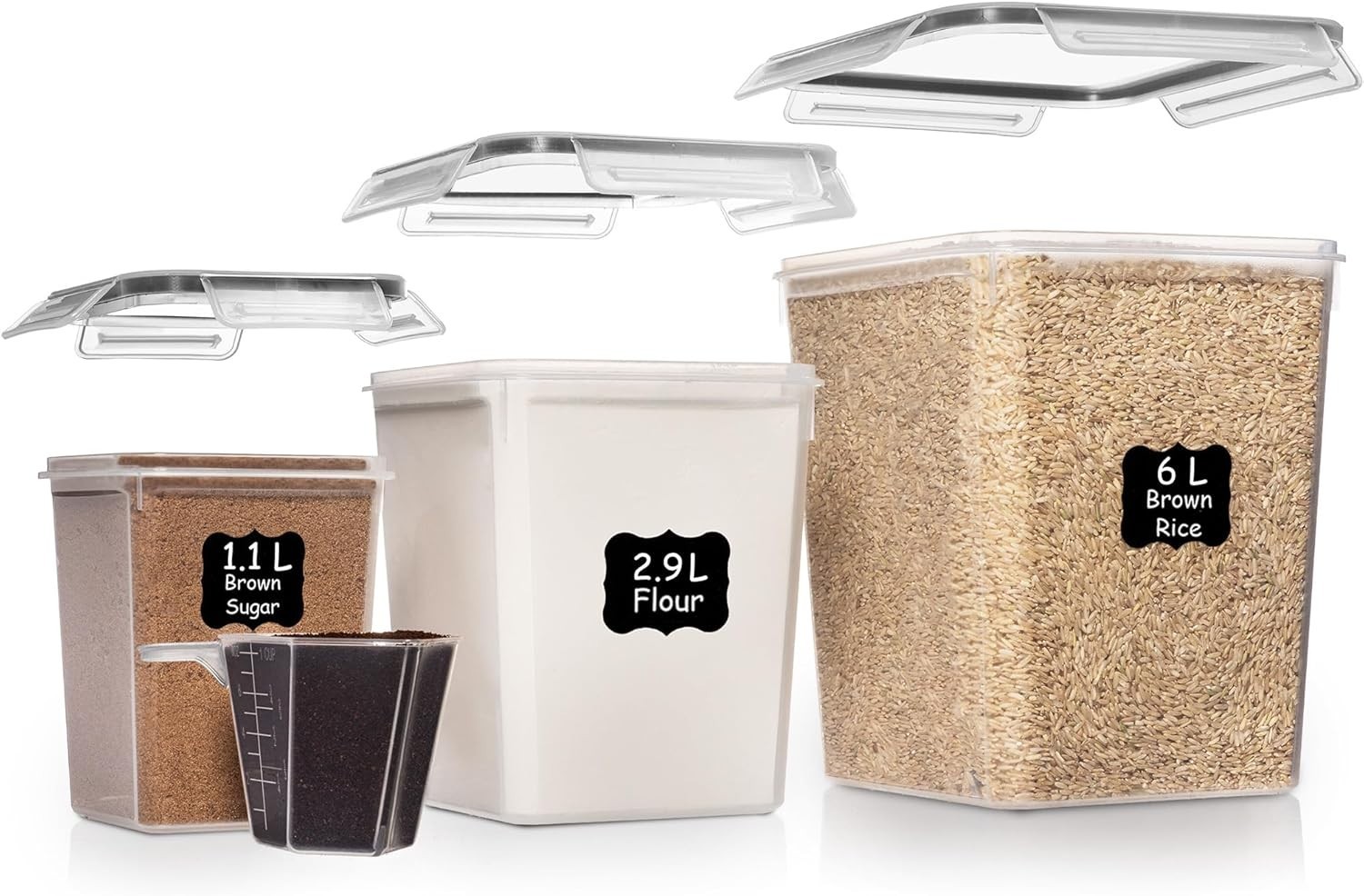 Durable & BPA-Free Kitchen Storage Set – 3 Airtight Containers for Freshness