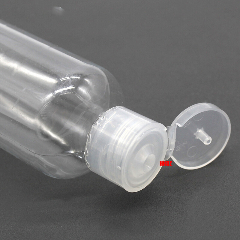 100ml/150/180/200/250ml Clear Round Plastic Bottles with Caps Science Laboratory