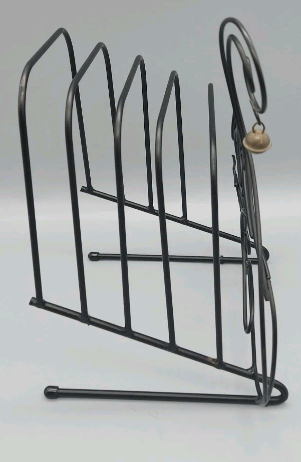 VINTAGE WHIMSICAL CAT KITTY KITTEN MAIL BASKET KEY HOOK & CAT FOLDER RACK FILE