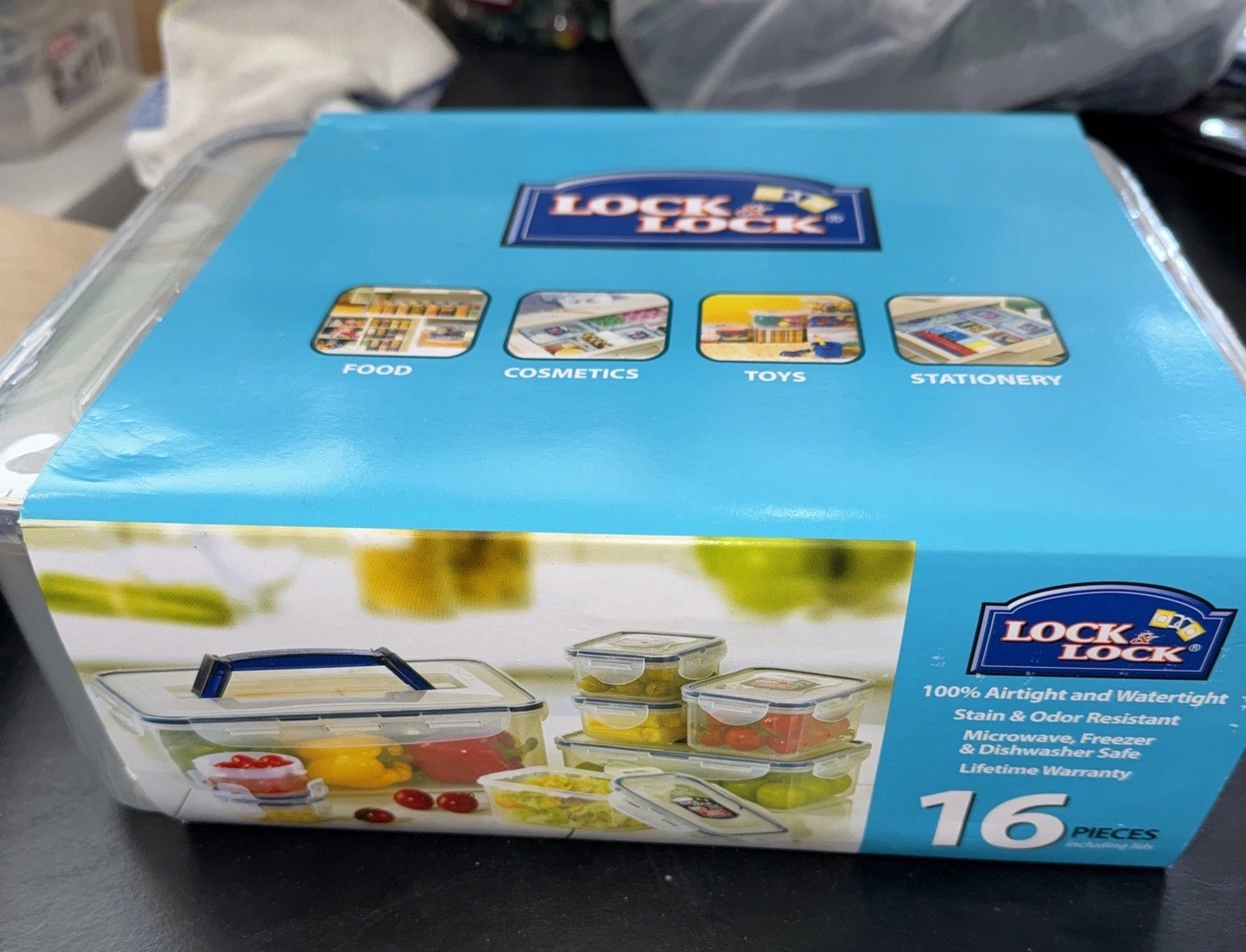 Lock & Lock Plastic Containers Set 16 Pieces Airtight Watertight New