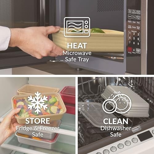 60-Piece Holiday Food Storage Set – 1-Compartment Meal Prep Containers, BPA-Free