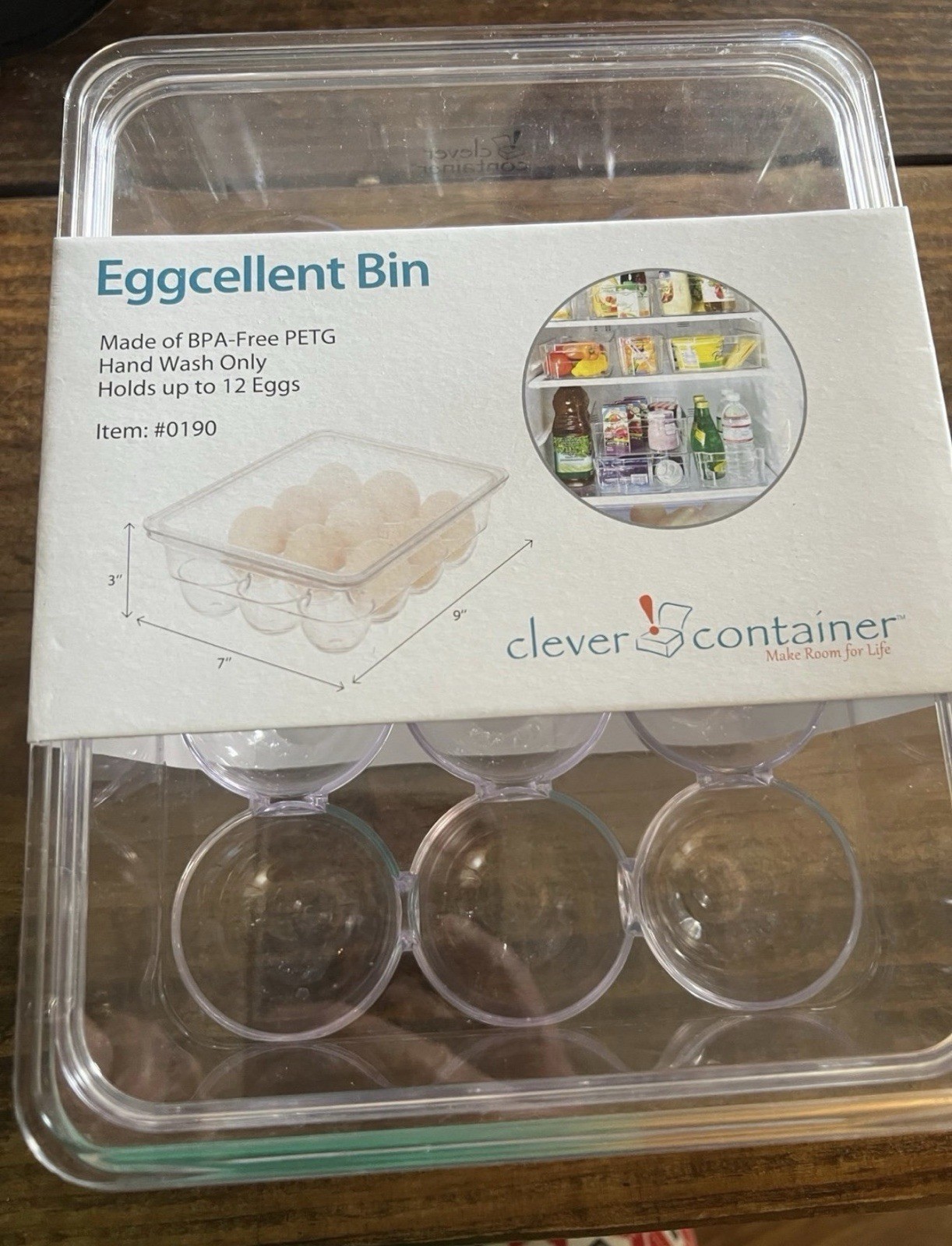Eggcellent Bin Holds We 12 Eggs Made of BPA-Free PETG Hand Wash Only