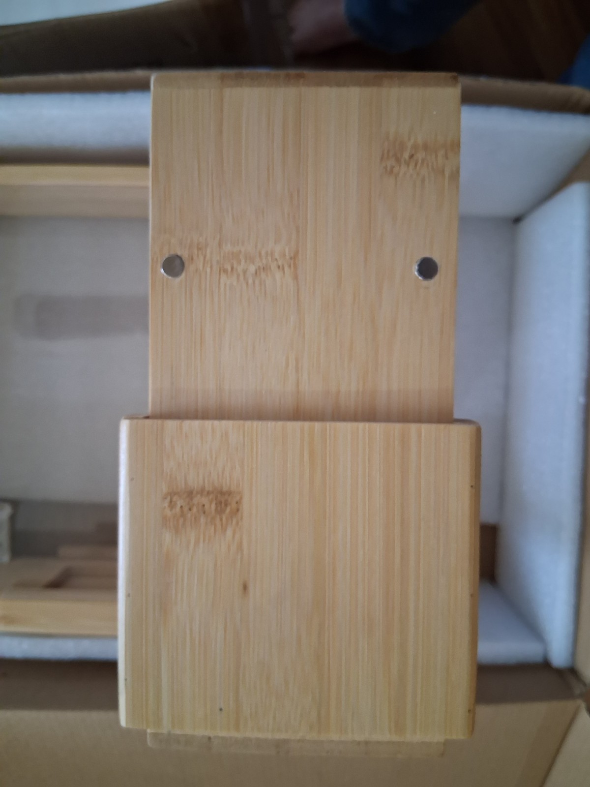 Apt 1101 Pair Of Bamboo Food Dispensers With Acrylic/plastic See Through Sides.