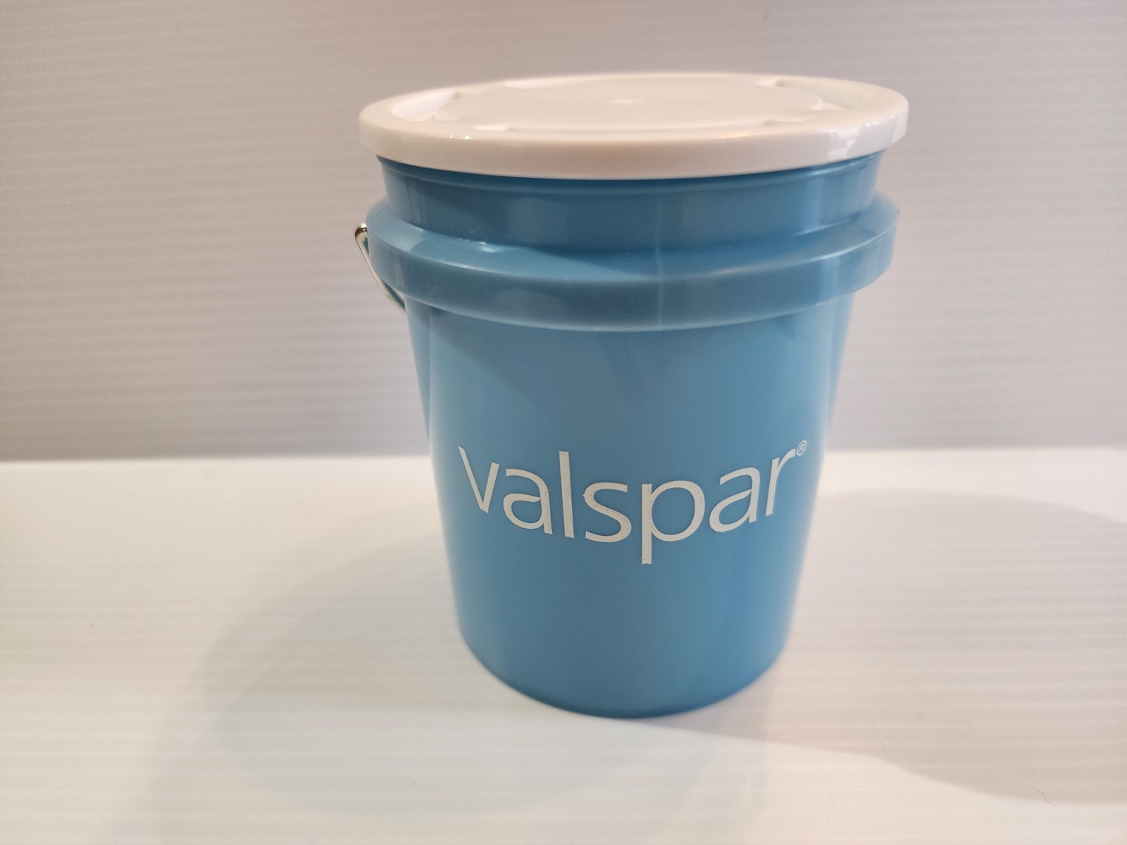 Von Tobel 4″ Tall Mini Bucket Blue With Lid Rare VHTF Fast Shipping