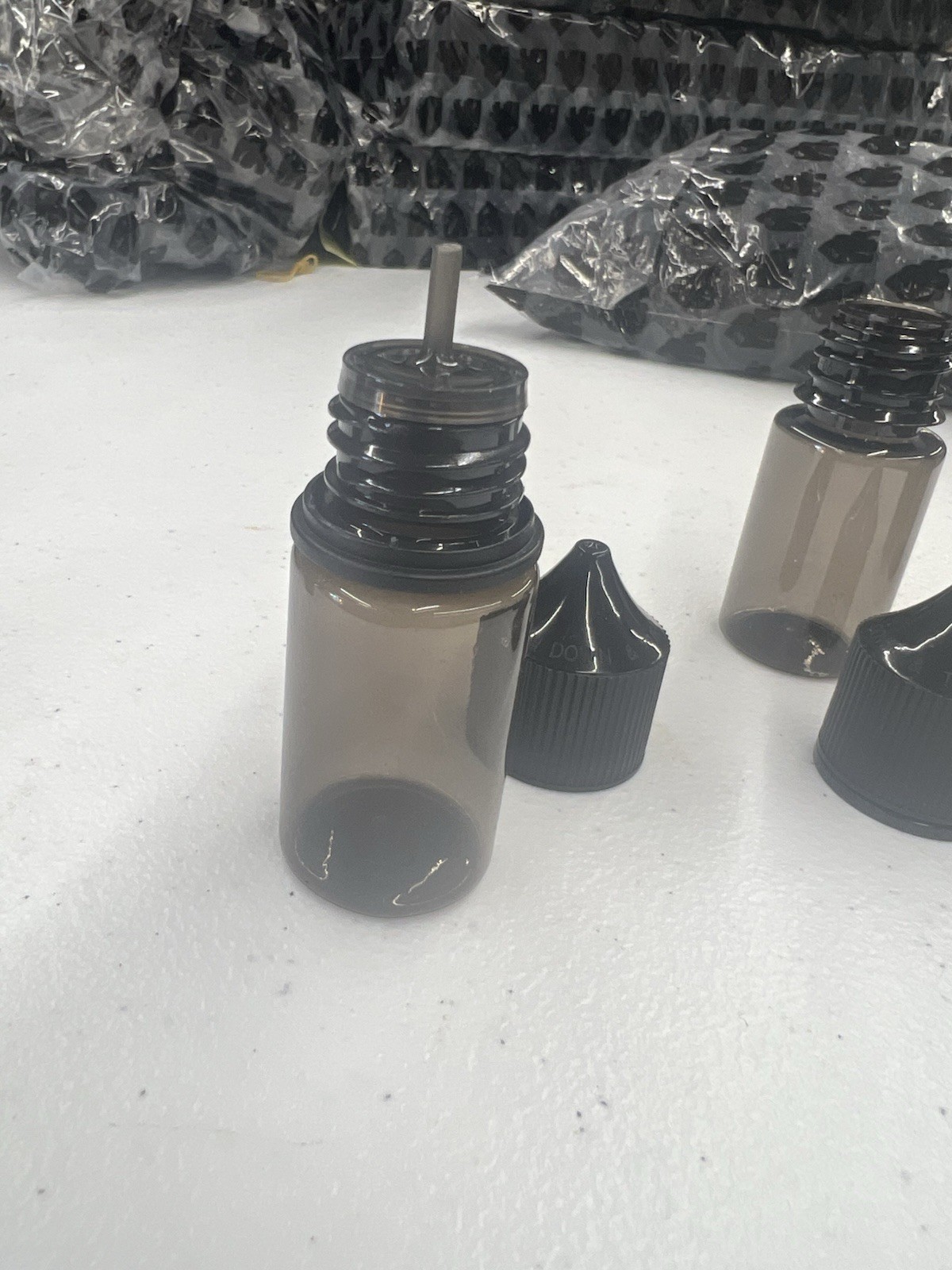 30ml Transparent Black Chubby Gorilla Bottles 100count Pack With Caps