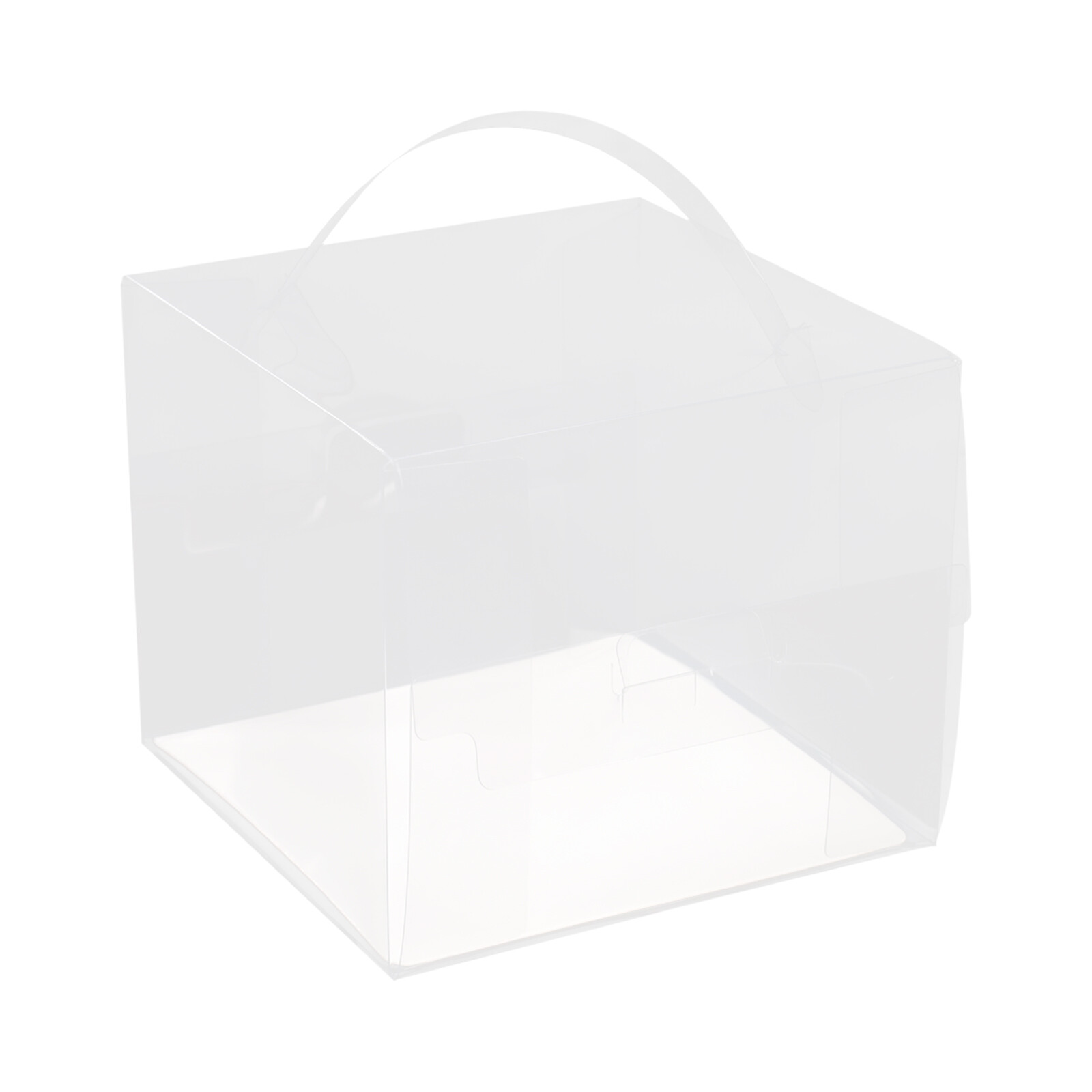 50*Clear Cake Box Gift Plastic Carrier Box Cake Pastry Packaging Box PET