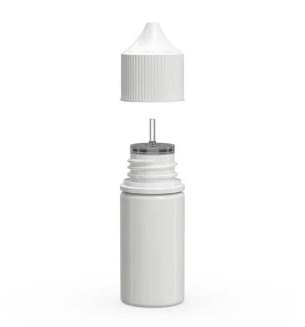 CHUBBY GORILLA 30ML STUBBY AUTHENTIC PET Bottles (50pack) WHITE BOTTLE/WHITE LID