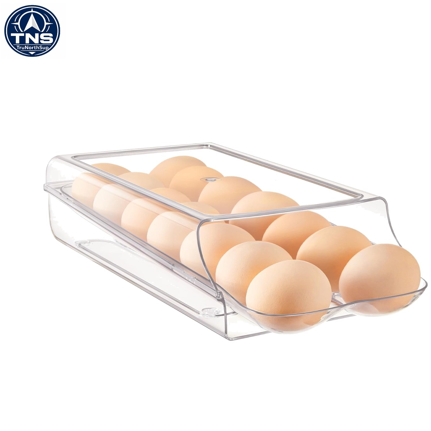 Plastic Egg Holder for Refrigerator 14 Egg Capacity Stackable Removable Tray …