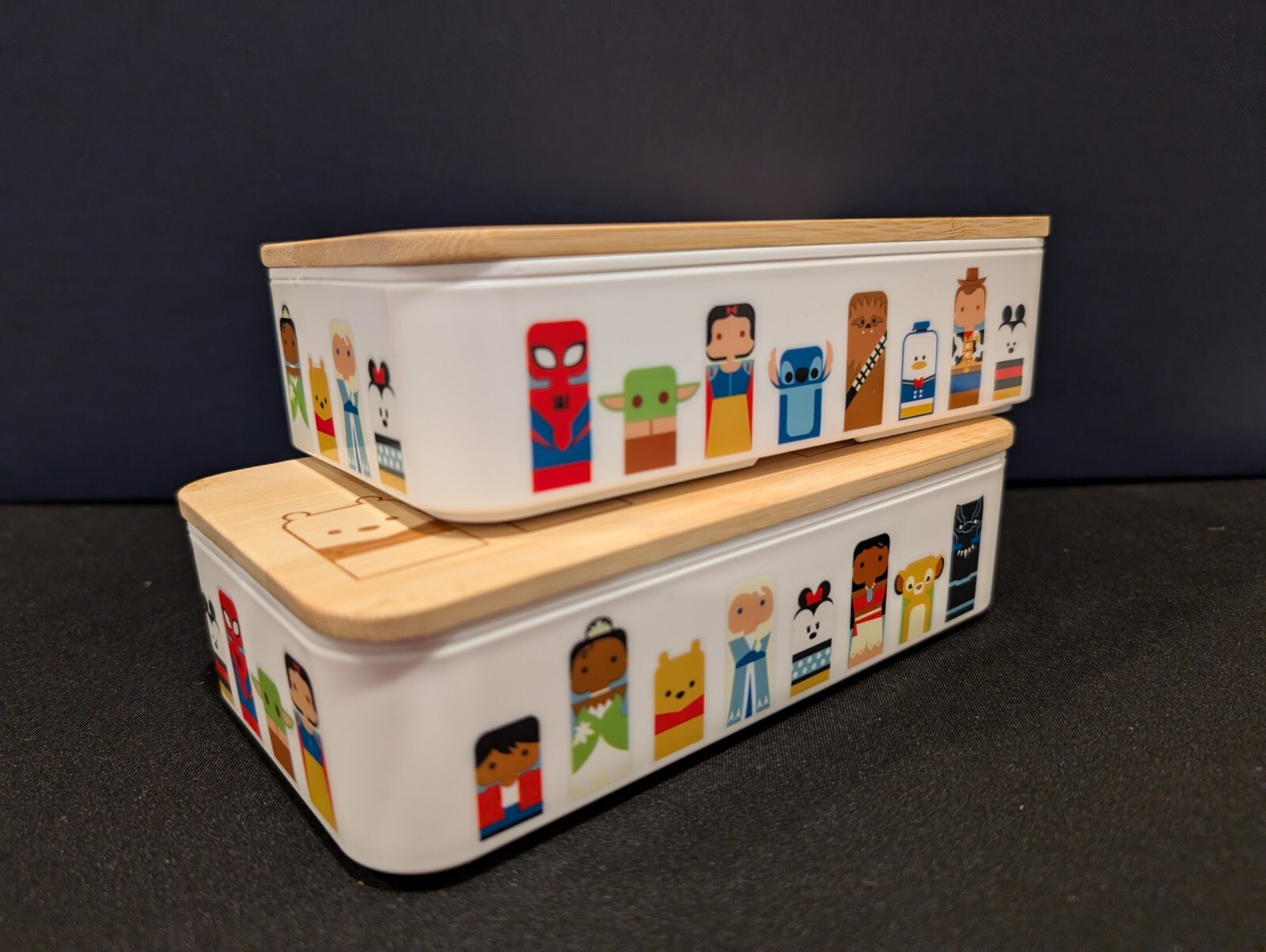 New! Disney Parks 100th Unified Characters Bento Box Set Of 2 Containers 2023