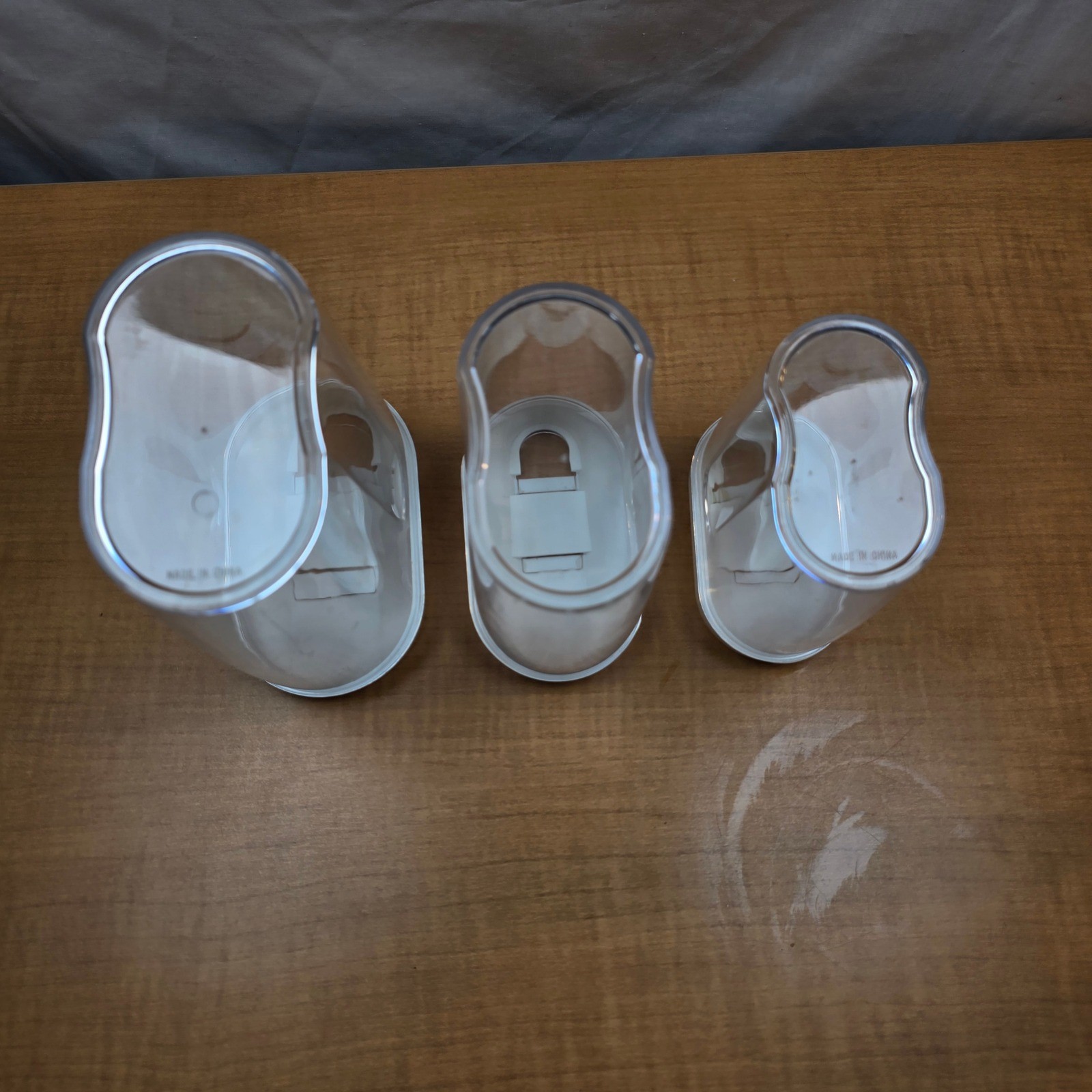 Clear plastic pour spout containers 3 sizes nuts seeds candy cereal sugar spices