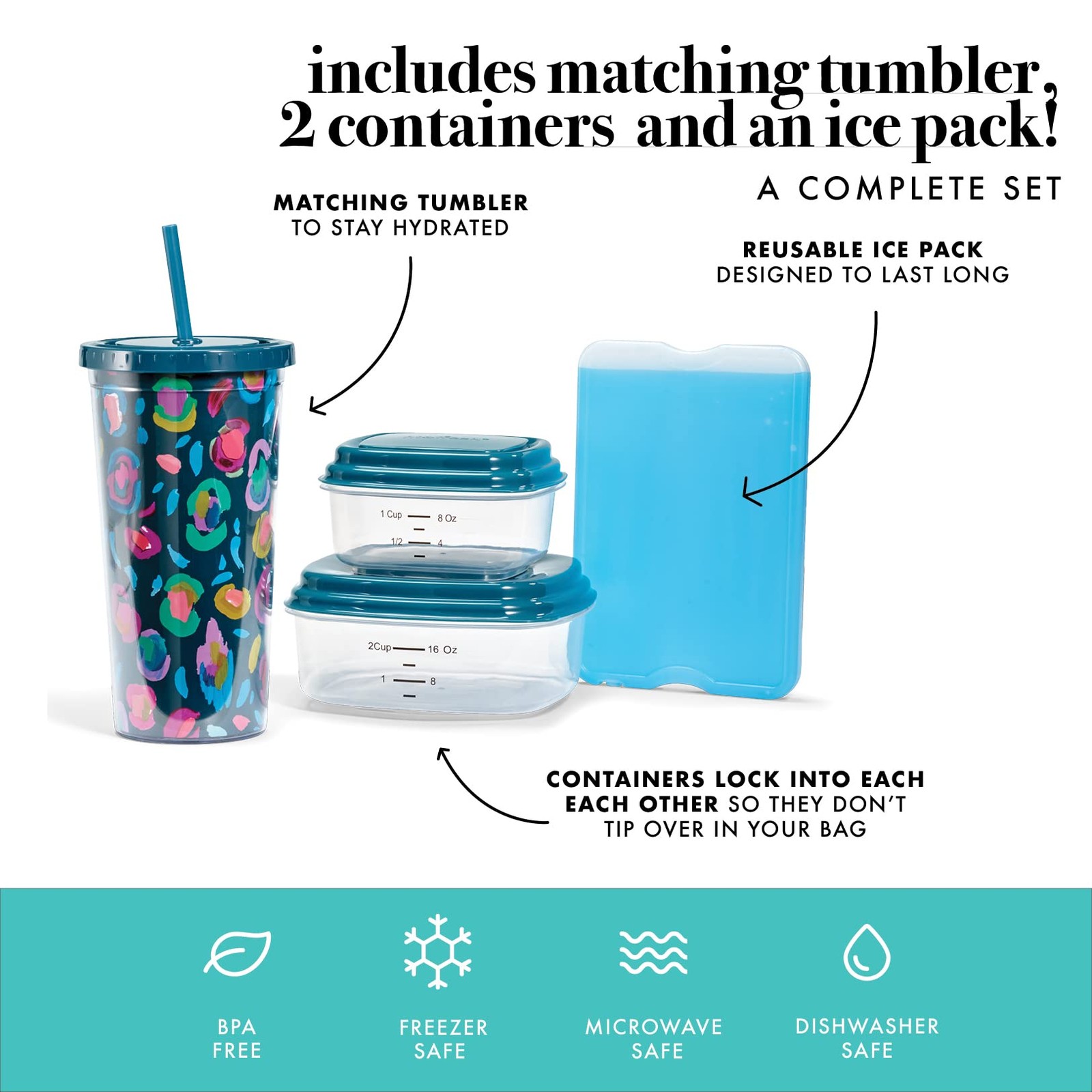 Fit & Fresh Insulated Women’s Lunch Bag For Work, Leakproof & Stylish