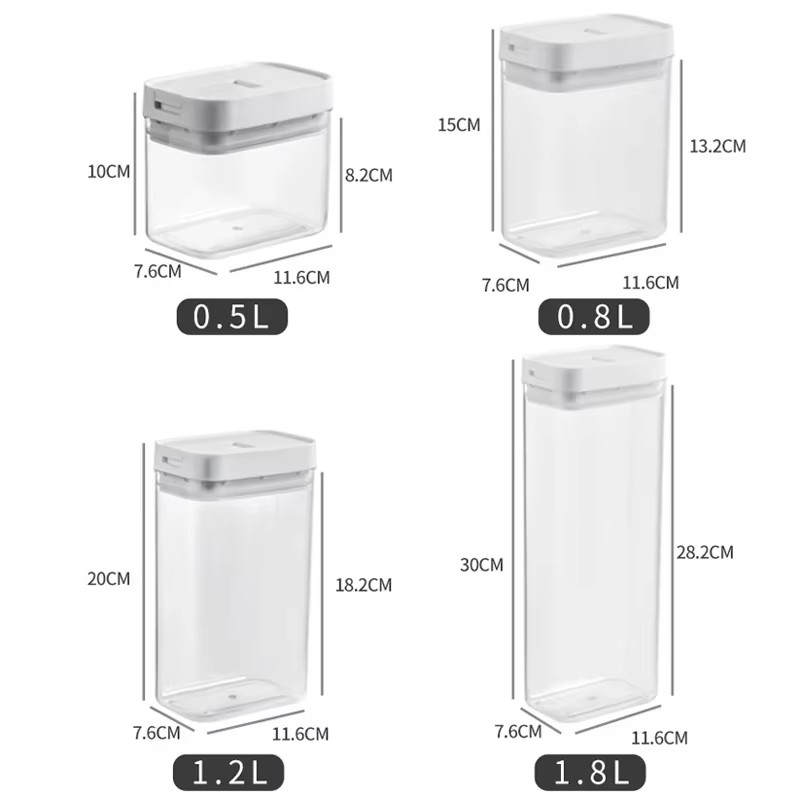 1PC Pasta Storage Box Grain Sealed Jar Transparent Durable Leakproof Spaghetti S